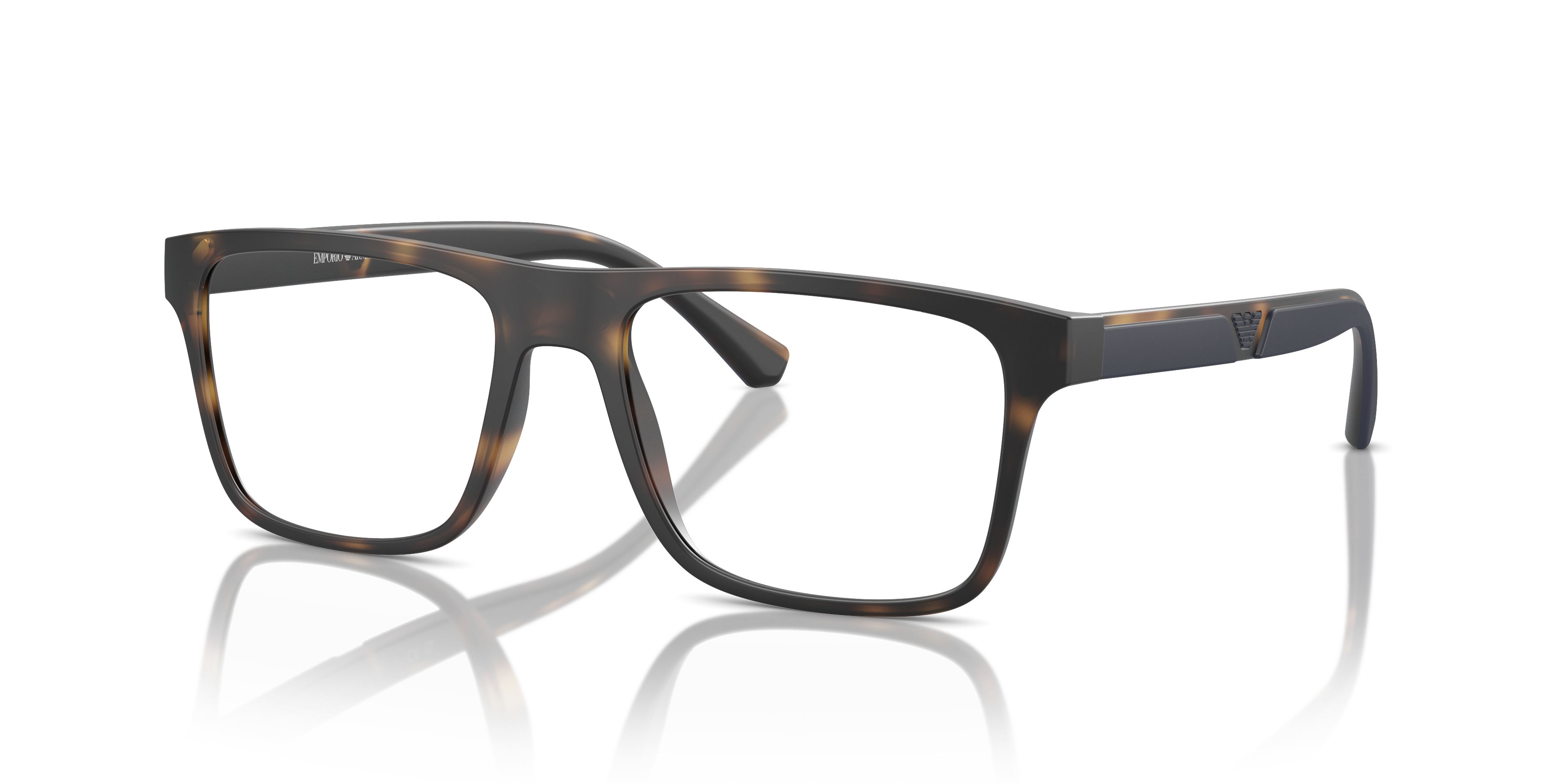 Occhiali da vista con clip-on Emporio Armani EA4115 50891W Havana opaco
