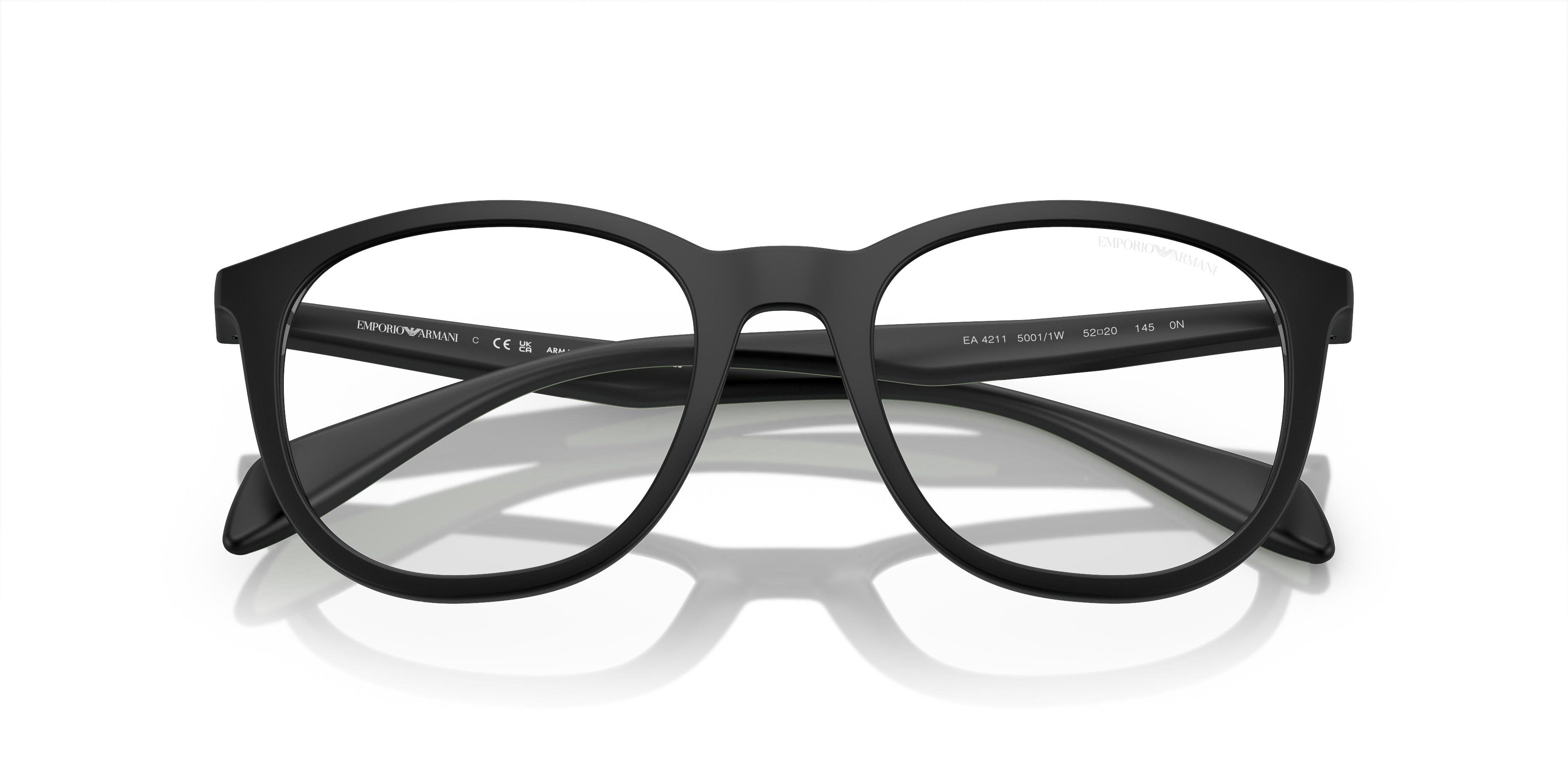 Occhiali da vista con clip-on Emporio Armani EA4211 50011W Nero opaco
