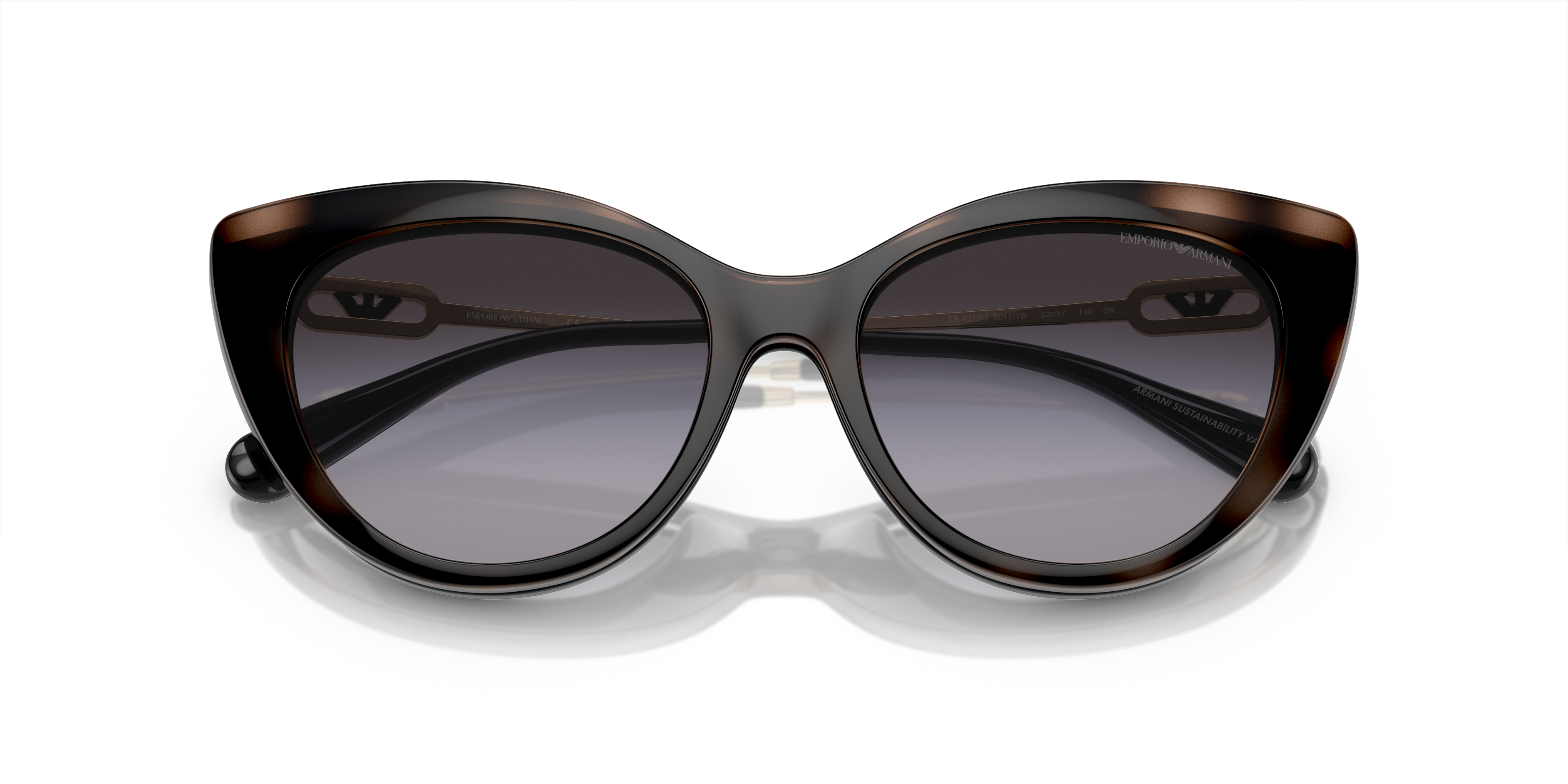 Occhiali da vista con clip-on Emporio Armani EA4213U 50171W Nero lucido