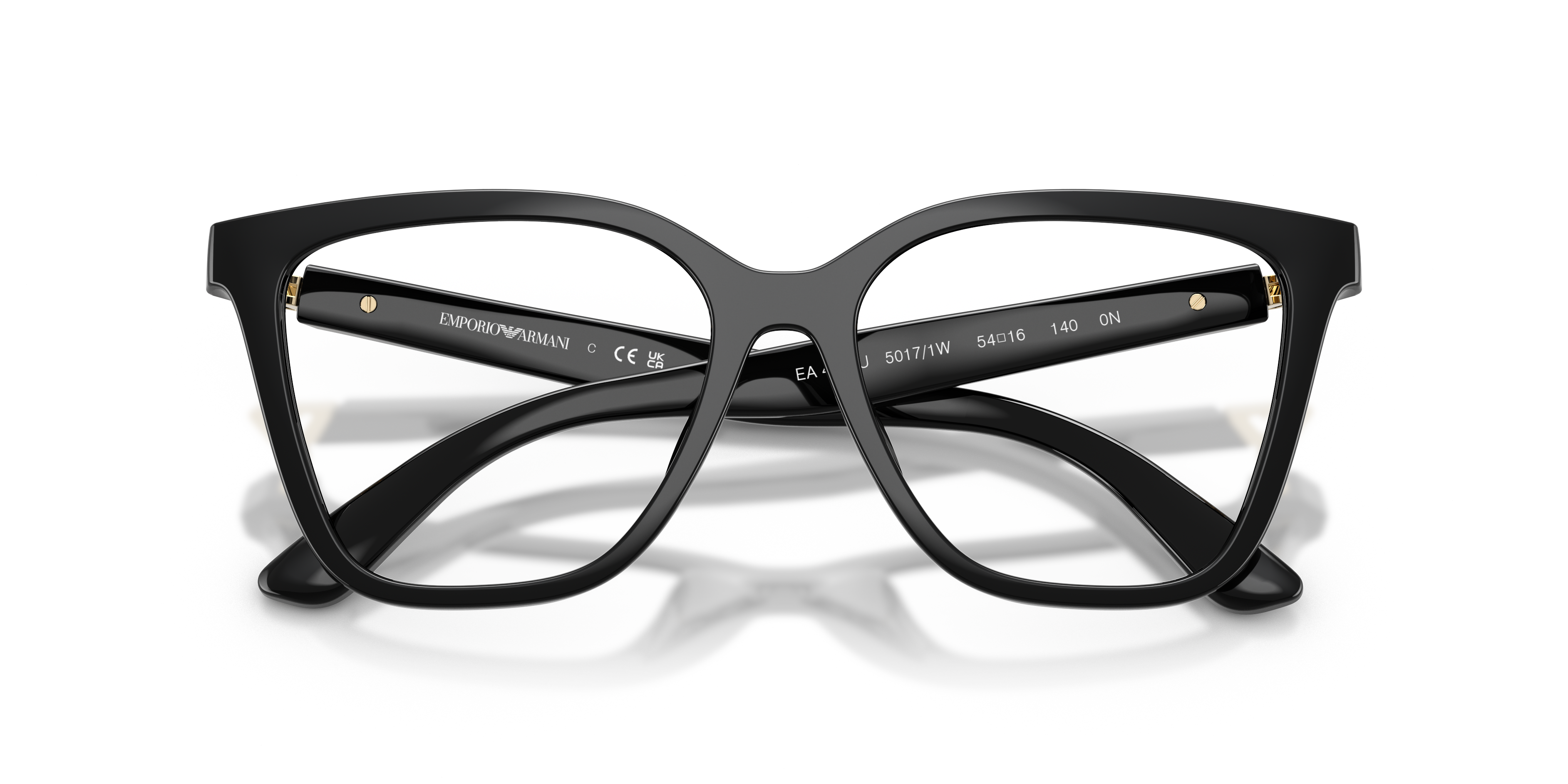 Occhiali da vista con clip-on Emporio Armani EA4254U 50171W Nero lucido