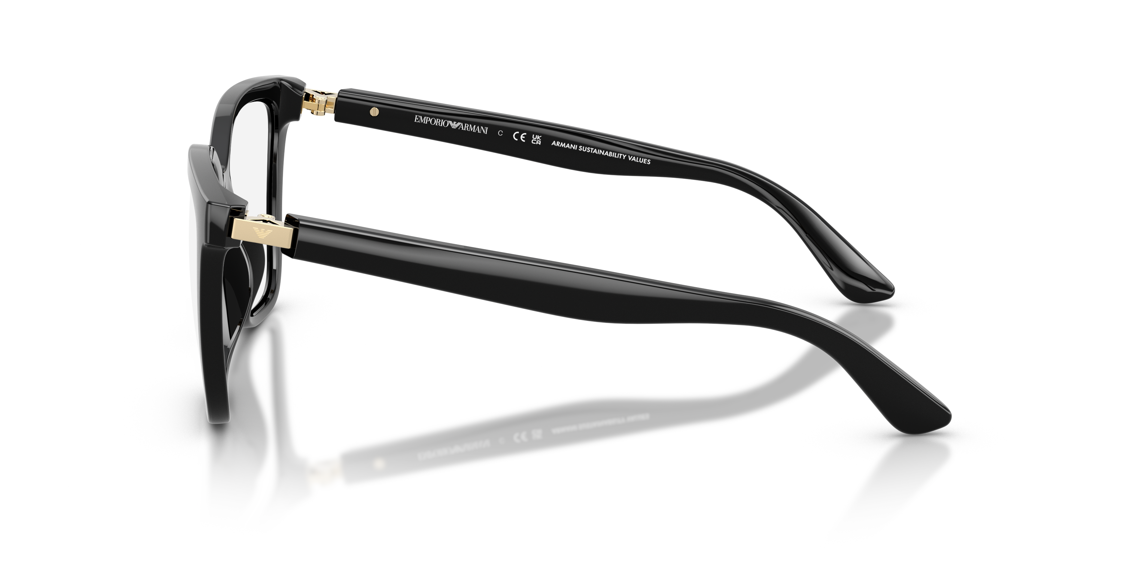 Occhiali da vista con clip-on Emporio Armani EA4254U 50171W Nero lucido