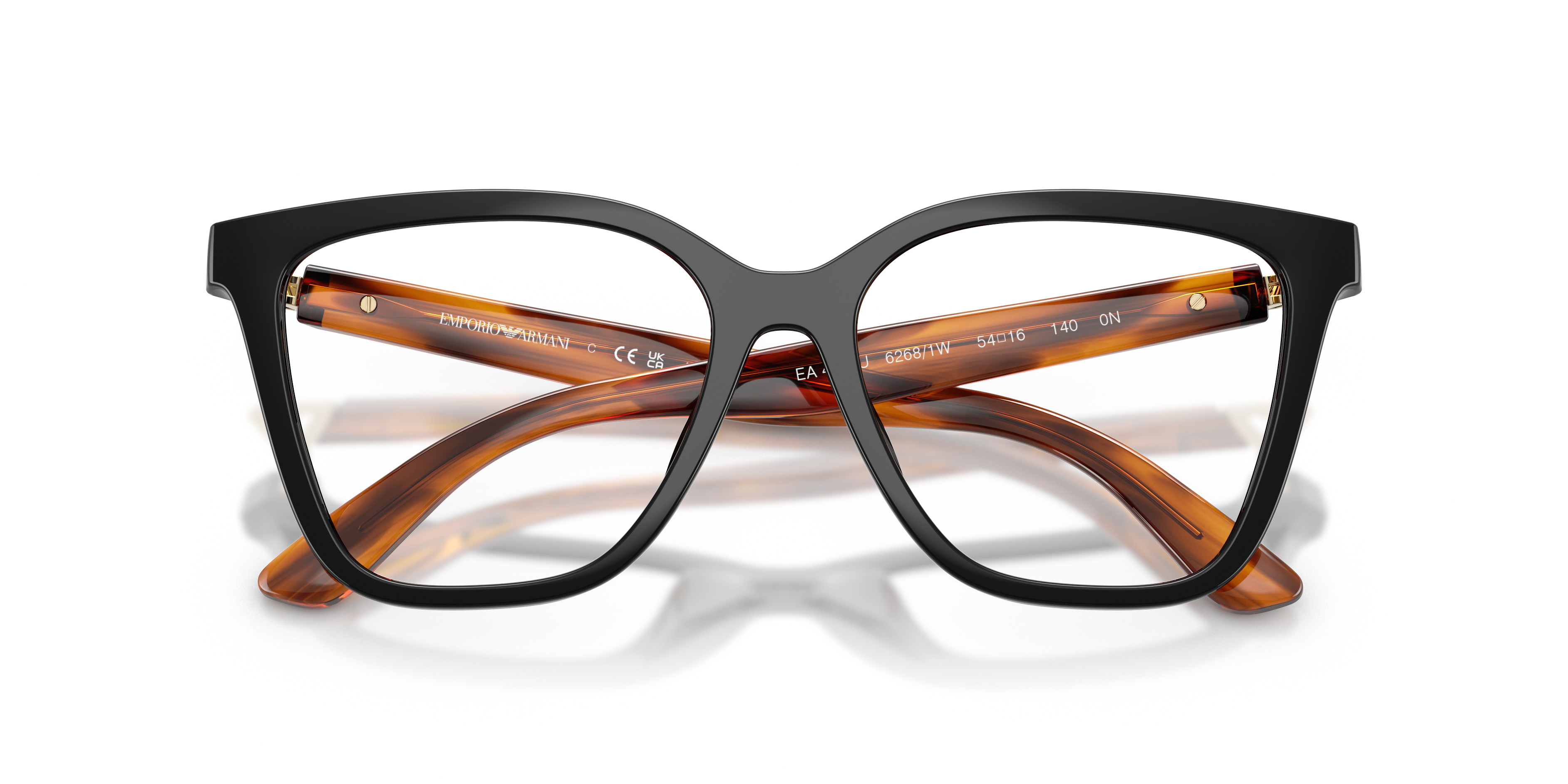 Occhiali da vista con clip-on Emporio Armani EA4254U 62681W Nero lucido