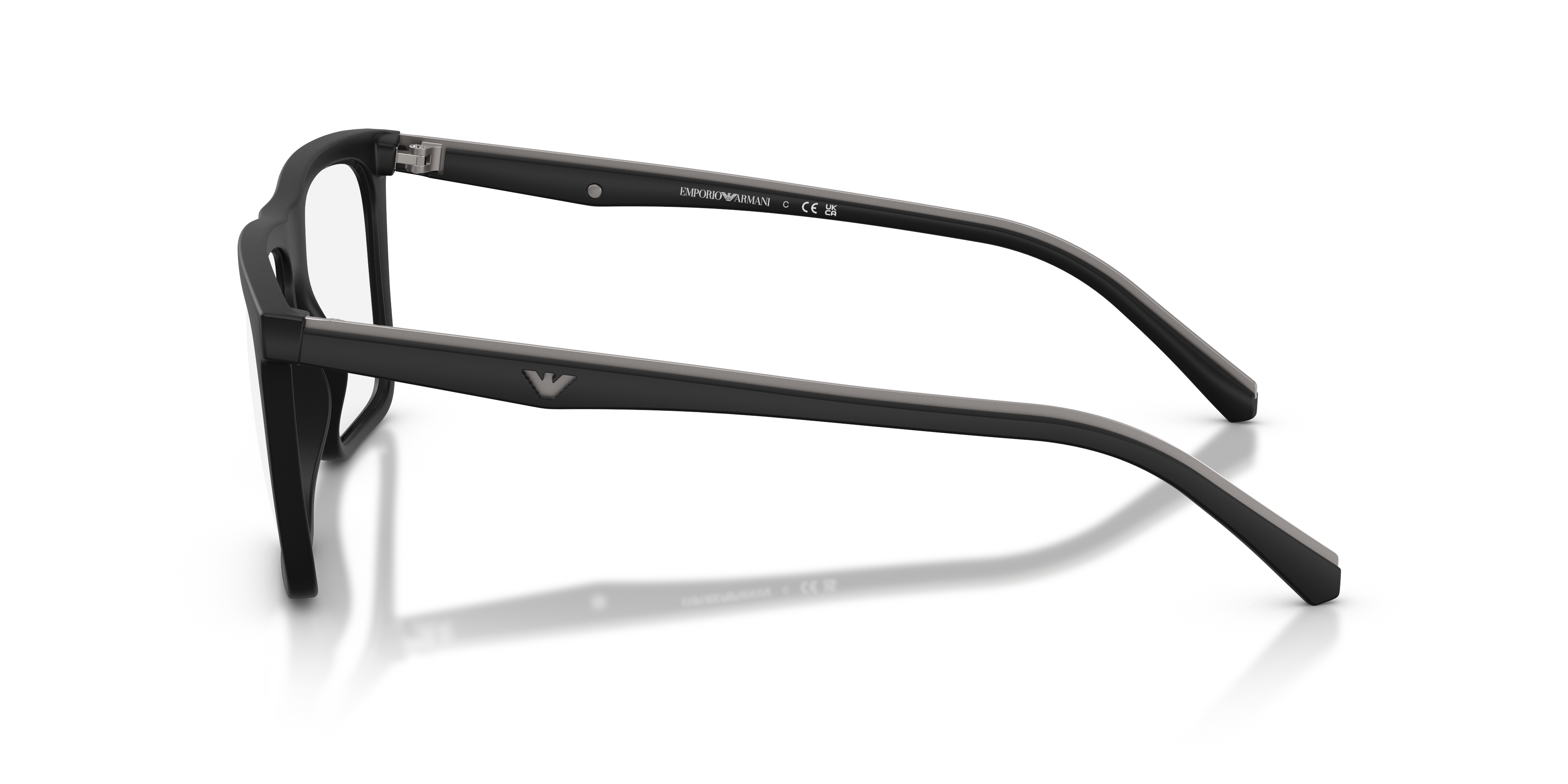 Occhiali da vista con clip-on Emporio Armani EA4258 50011W Nero opaco