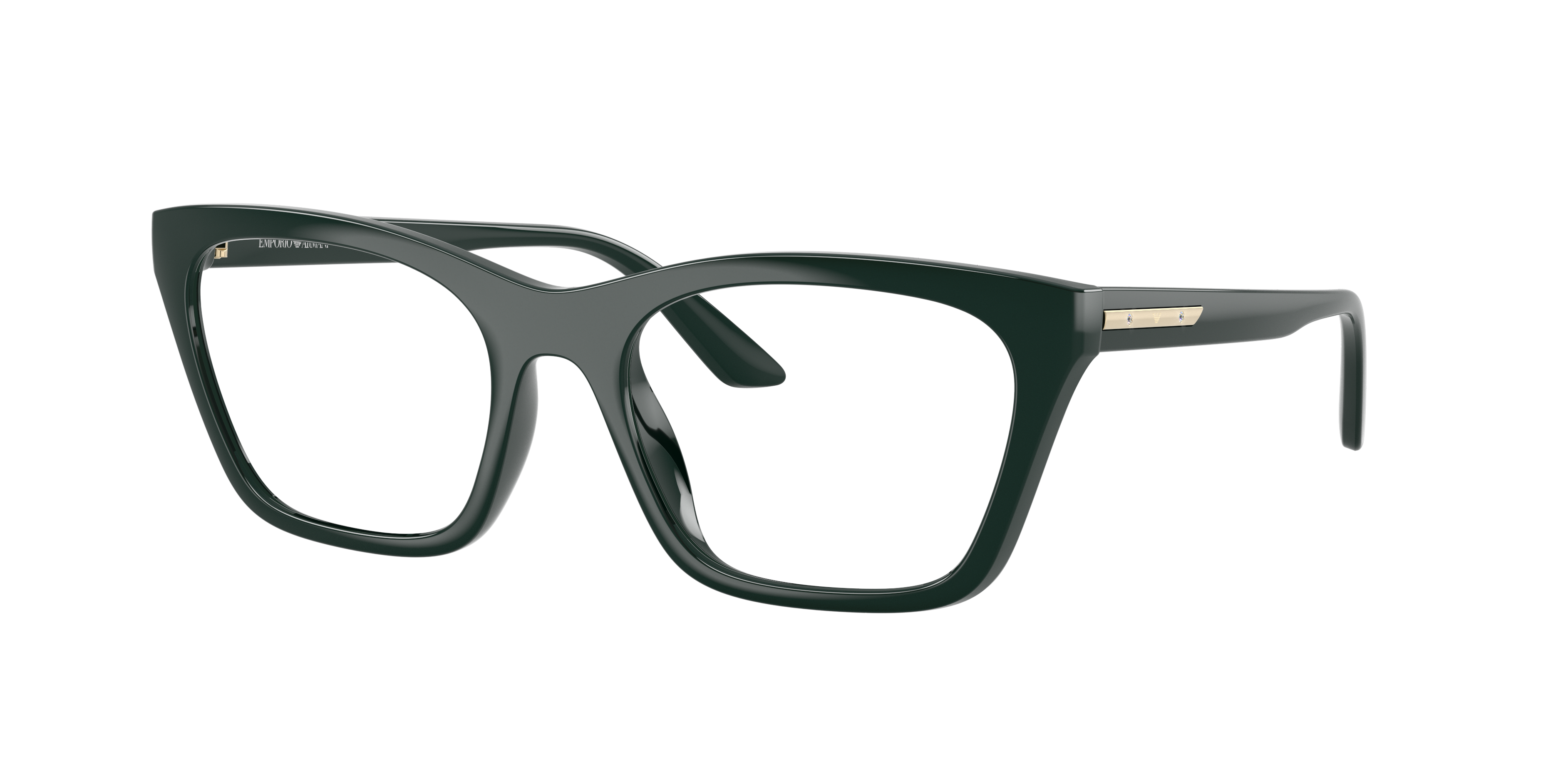 Occhiali da vista con clip-on Emporio Armani EA4274BU 63801W Verde scuro lucido