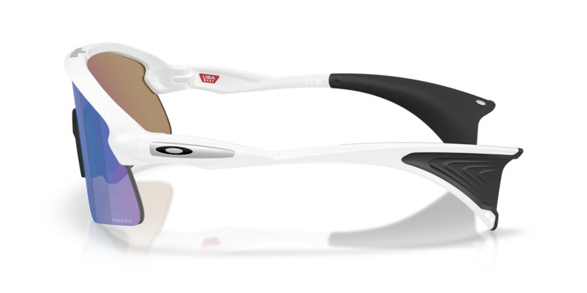 Occhiali da sole sportivi Oakley OO9518 04 Stunt devil s Matte White Prizm sapphire