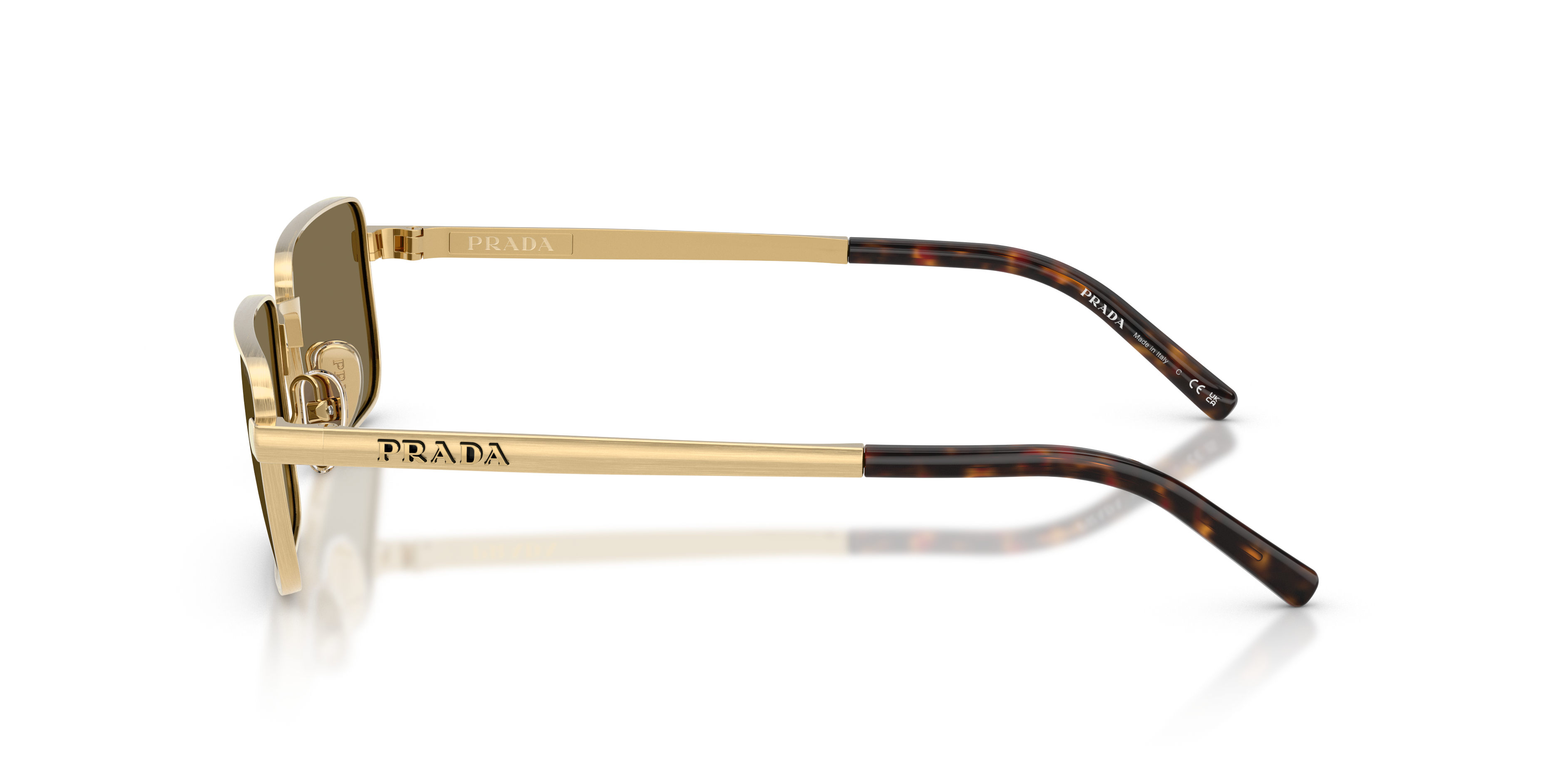 Occhiali da sole da uomo Prada PR D54S 24J90F Oro satinato