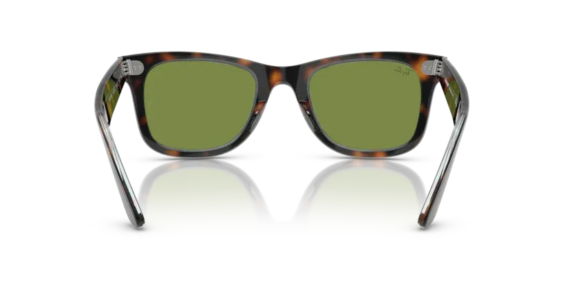 Occhiali da sole Ray-Ban RB2140 Wayfarer 14134E Havana scuro su multicolor