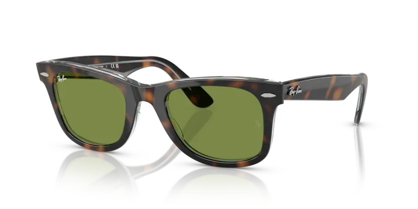 Occhiali da sole Ray-Ban RB2140 Wayfarer 14134E Havana scuro su multicolor