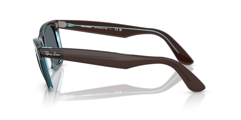 Occhiali da sole Ray-Ban RB2140 - Wayfarer 1446R5 - Marrone su blu trasparente