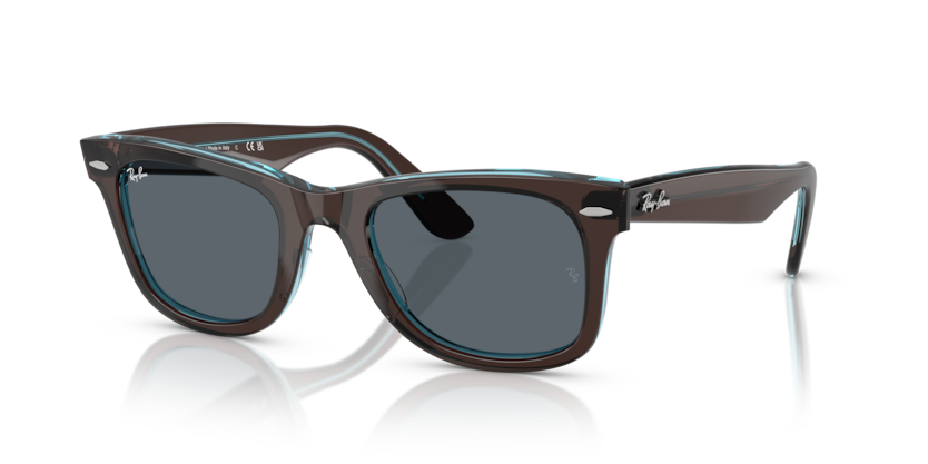 Occhiali da sole Ray-Ban RB2140 - Wayfarer 1446R5 - Marrone su blu trasparente