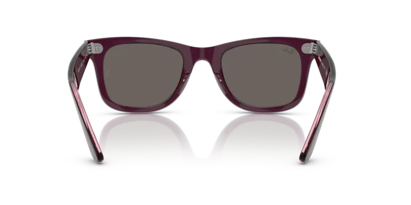 Ray-Ban RB2140 Wayfarer 1447B1 Sunglasses in Violet on Transparent Pink