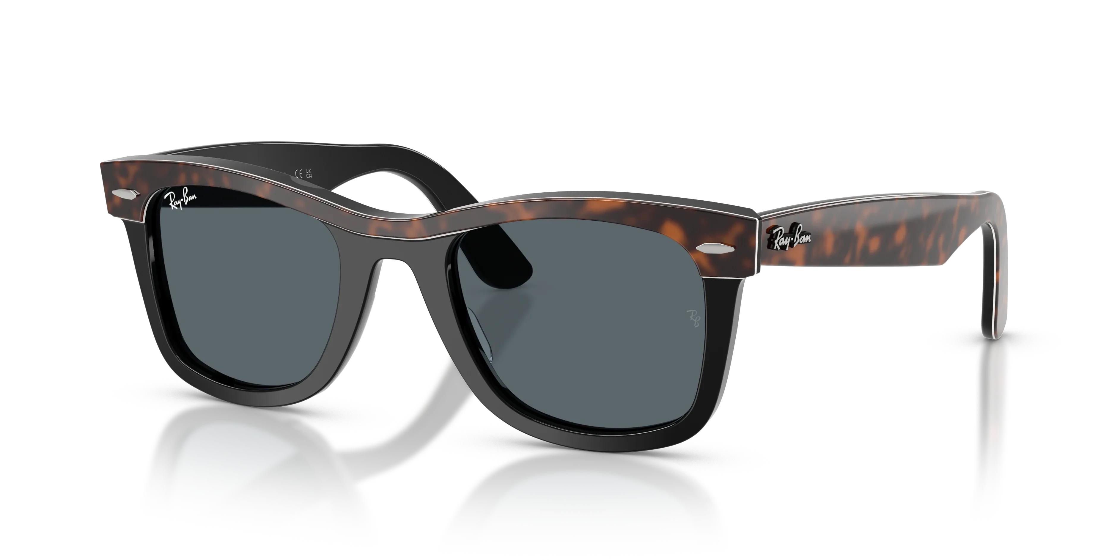 Ray-Ban RB2240 Wayfarer 1441R5 Havana on black sunglasses