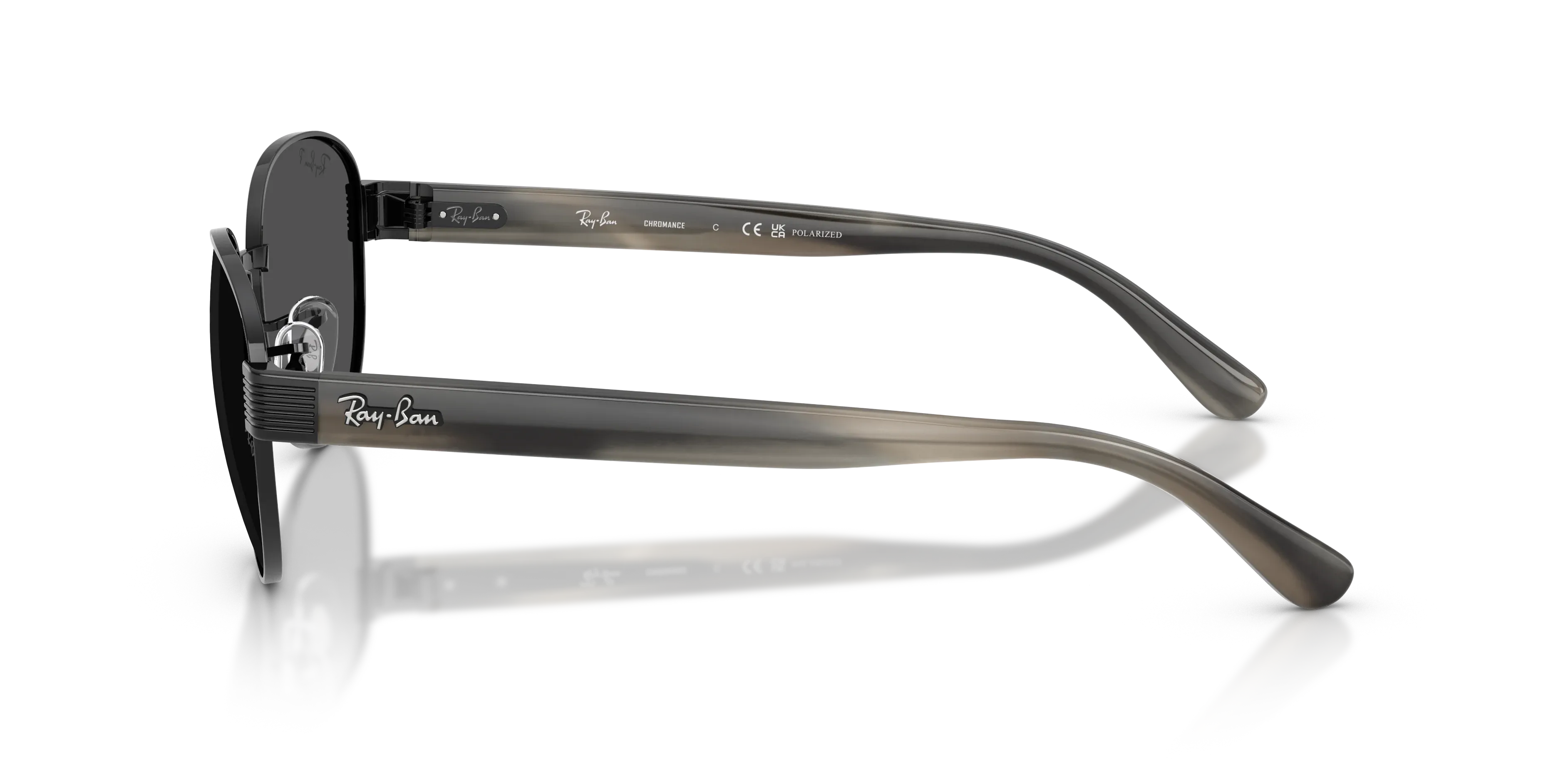 Ray-Ban RB3766CH 002/K8 Black Polarized Sunglasses