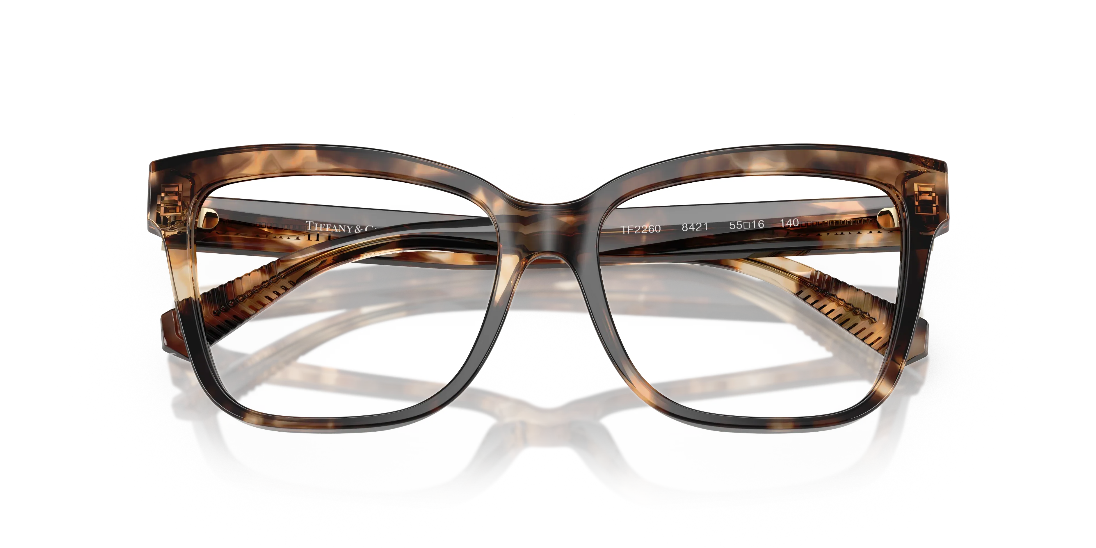 Occhiali da vista Tiffany & Co. TF2260 8421 Havana marrone effetto maculato