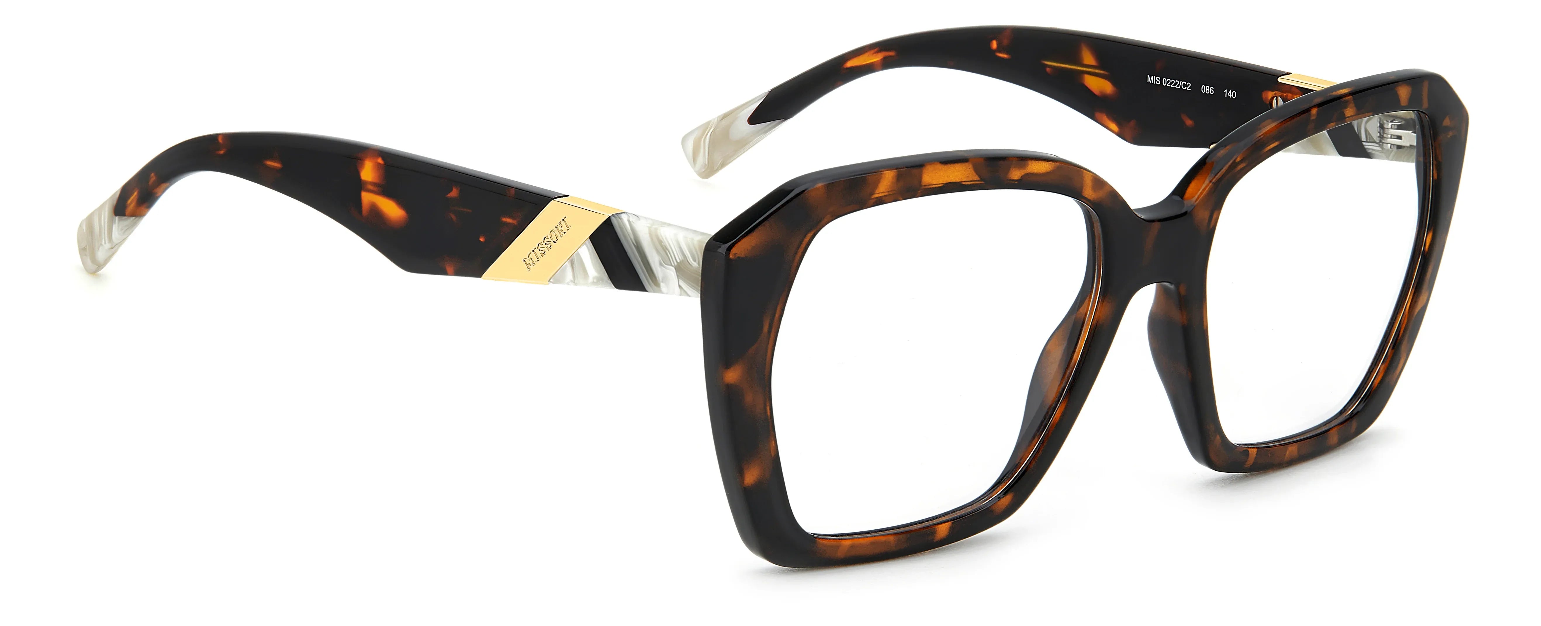 Occhiali da vista con doppio clip on da sole Missoni MIS 0222/C2 086 LA