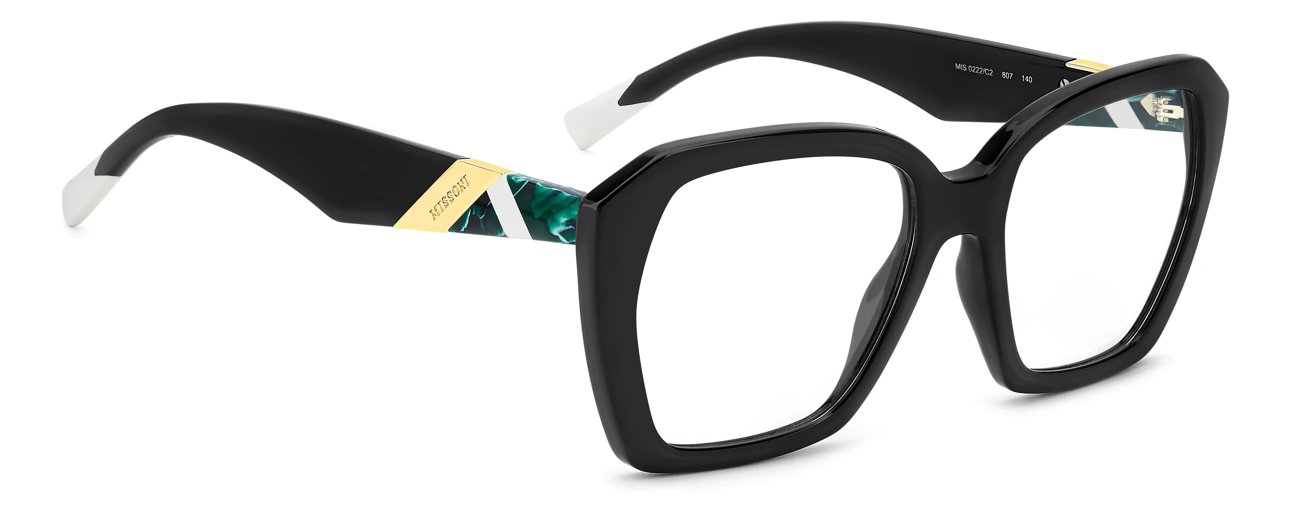 Occhiali da vista con doppio clip on da sole Missoni MIS 0222/C2 807 WJ