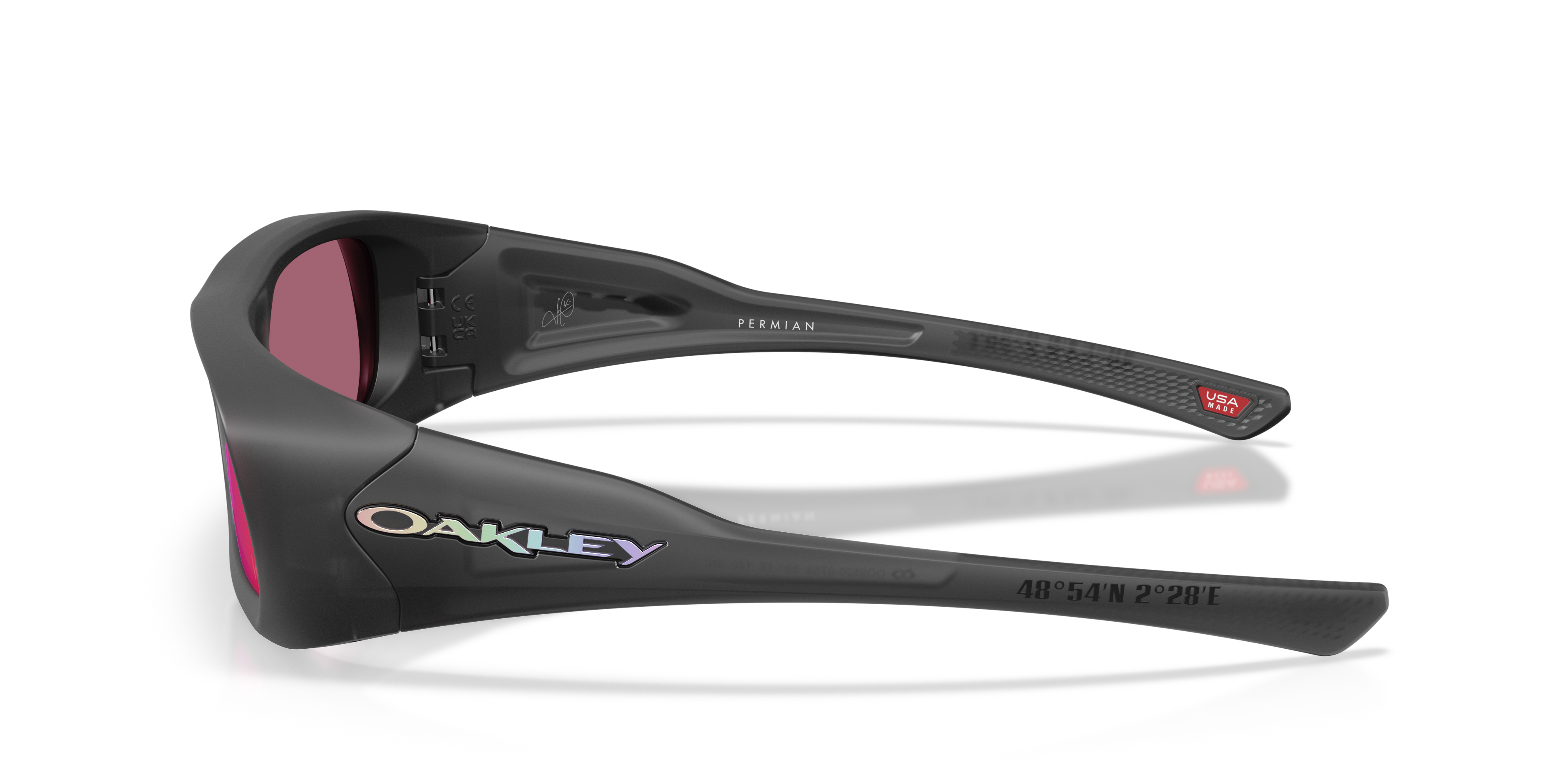 Occhiali da sole sportivi Oakley OO9520 Permian 952007 Black ink opaco