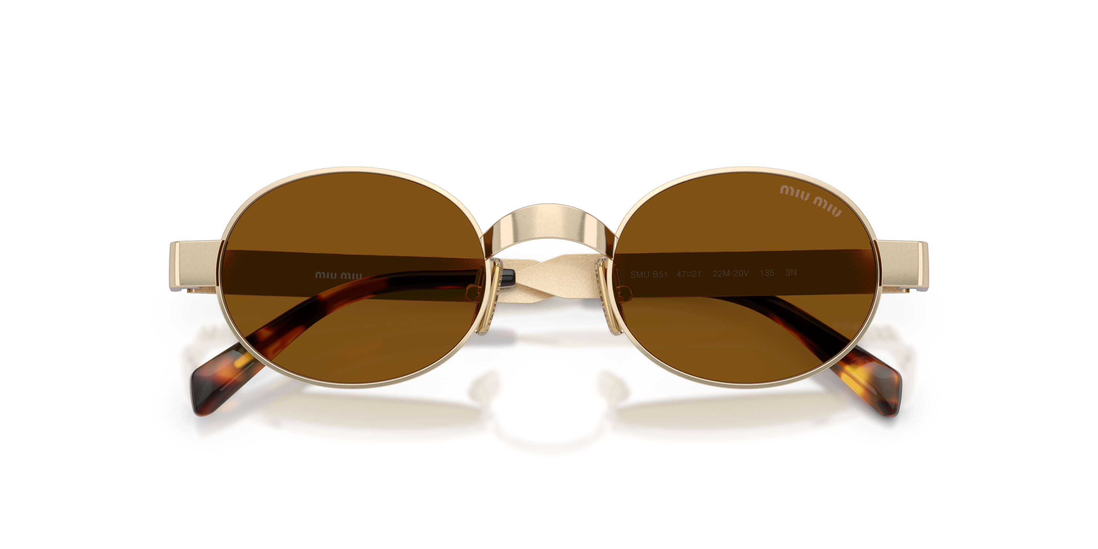 Miu Miu MU B51S 22M20V Old gold sunglasses