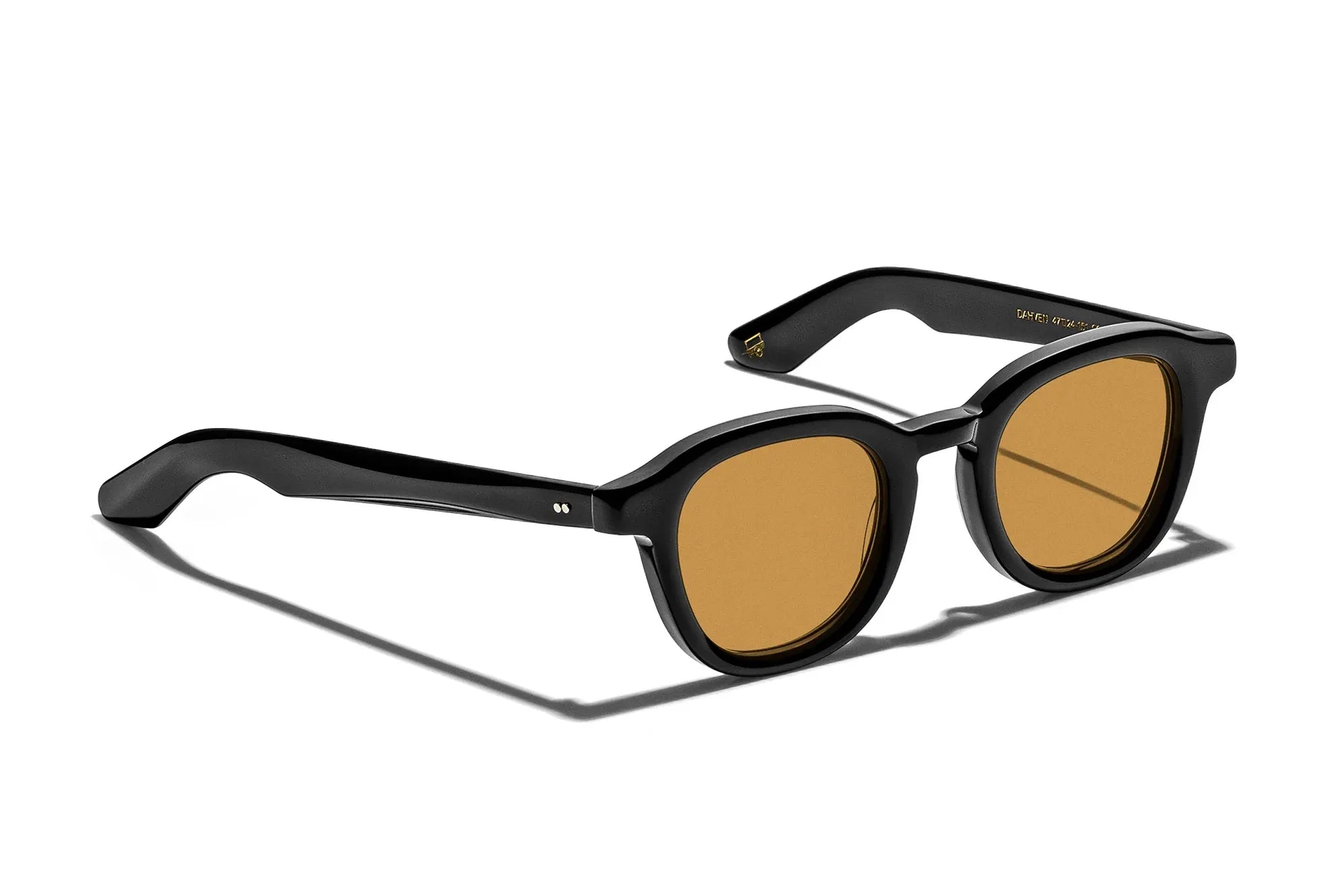 Moscot Dahven Sunglasses in Black with Amber