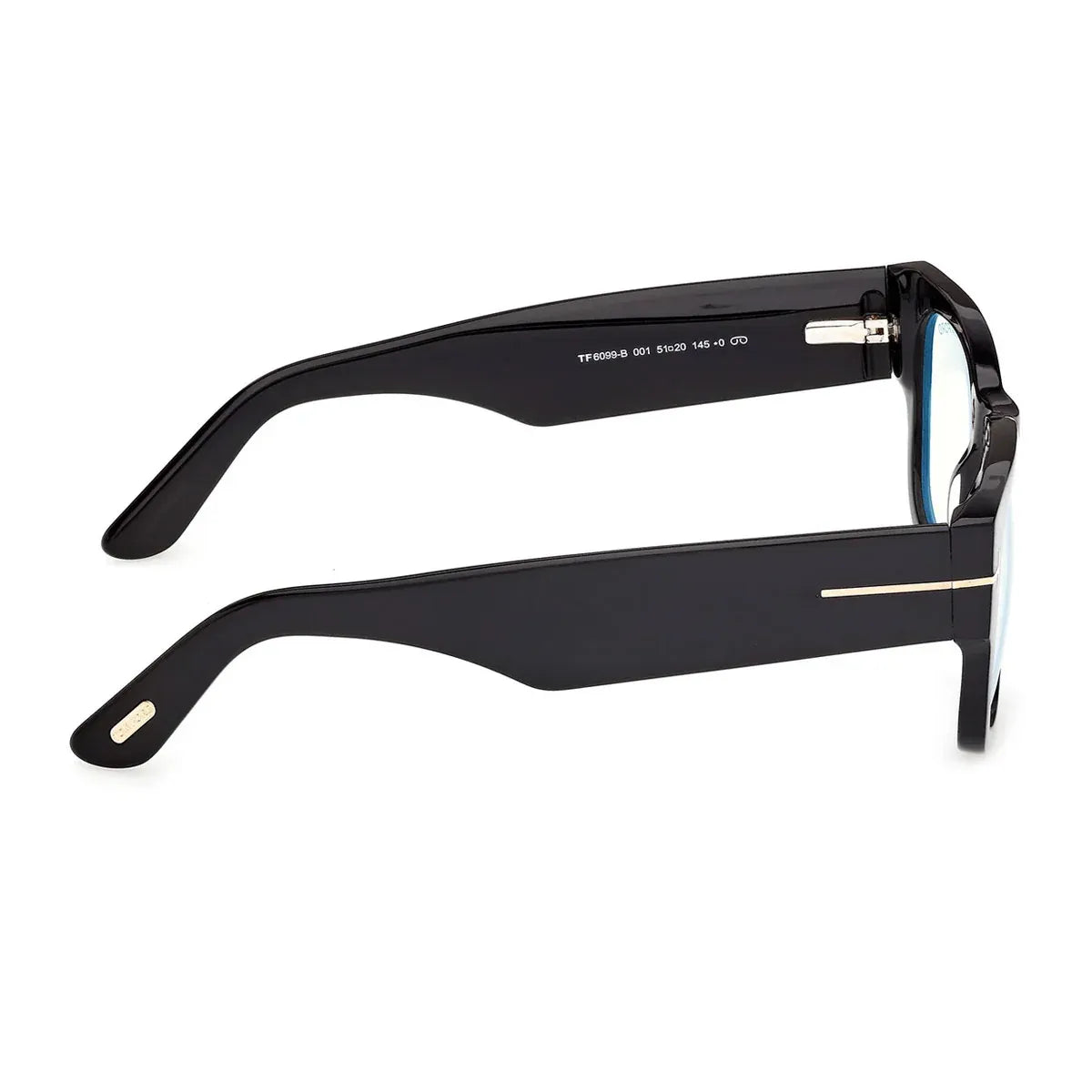 Tom Ford Men's Clip-On Eyeglasses FT6099 001 Gloss Black