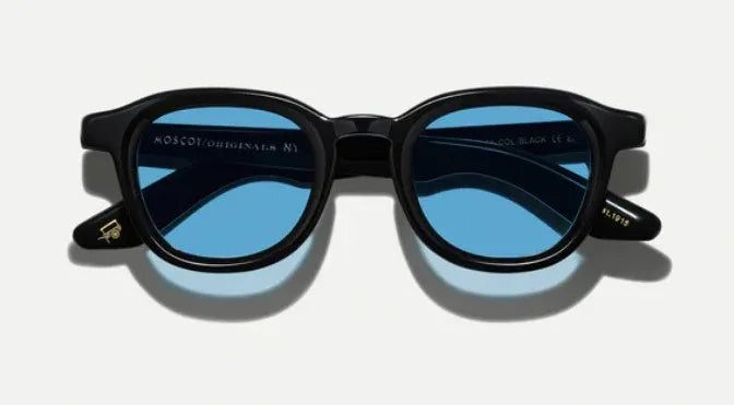 Moscot Dahven Black Celebrity Blue Sunglasses