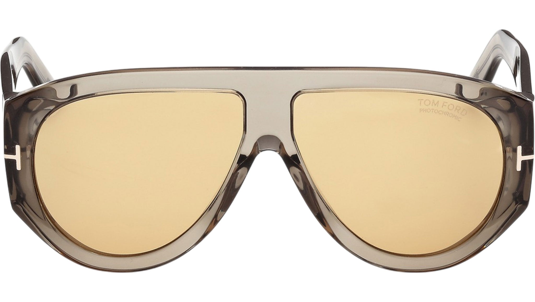 Occhiali da sole da uomo Tom Ford FT1044 Bronson 93E Verde Chiaro Lucido Fotocromatico