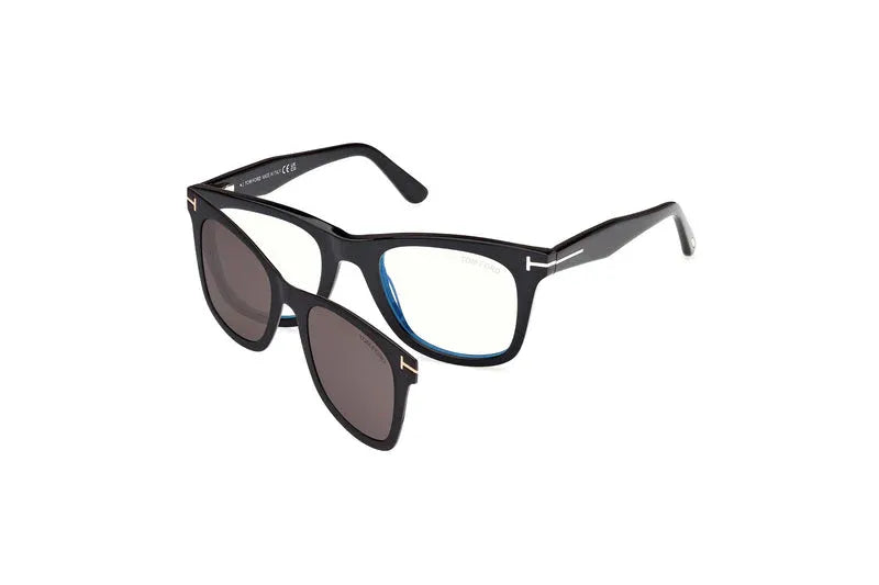 Men's Clip-On Eyeglasses FT5970-B 001 Gloss Black