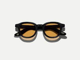Moscot Dahven Sunglasses in Black with Amber