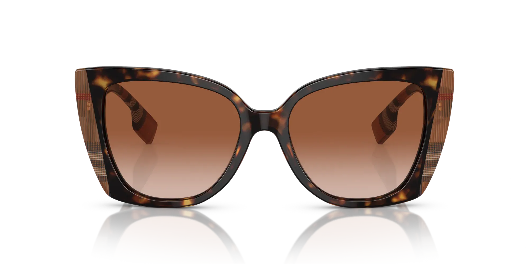 Occhiali da sole da donna Burberry BE4393 Meryl 405313 Havana scuro/motivo a quadri marrone - Pistilleria