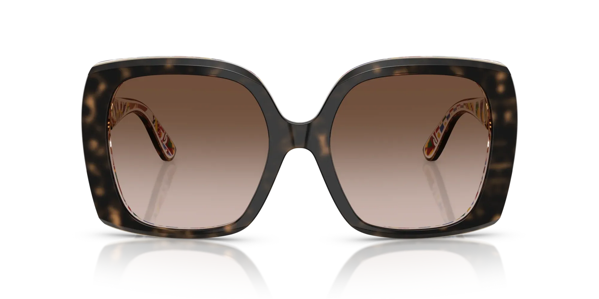 Occhiali da sole da donna Dolce & Gabbana DG4475 321713 Havana su stampa carretto - Pistilleria