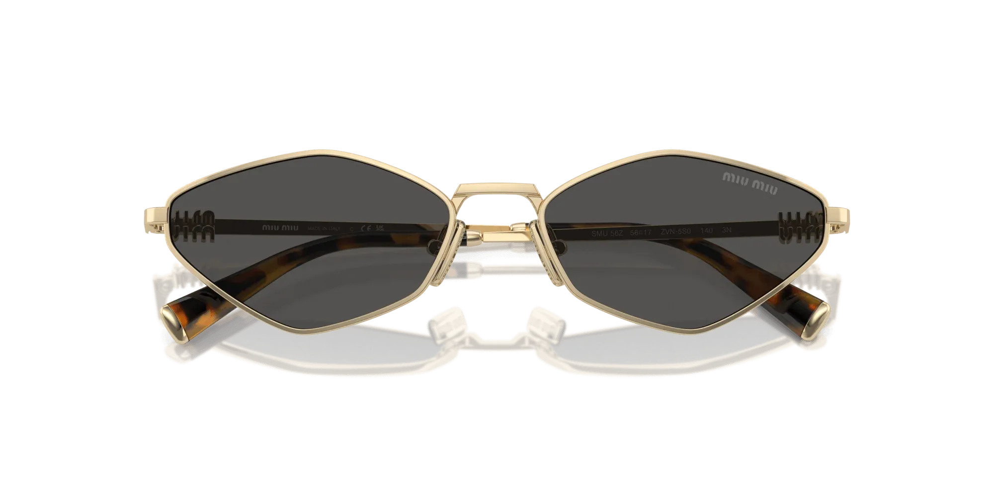 Occhiali da sole da donna Miu Miu MU 56ZS ZVN5S0 Pale Gold - Pistilleria