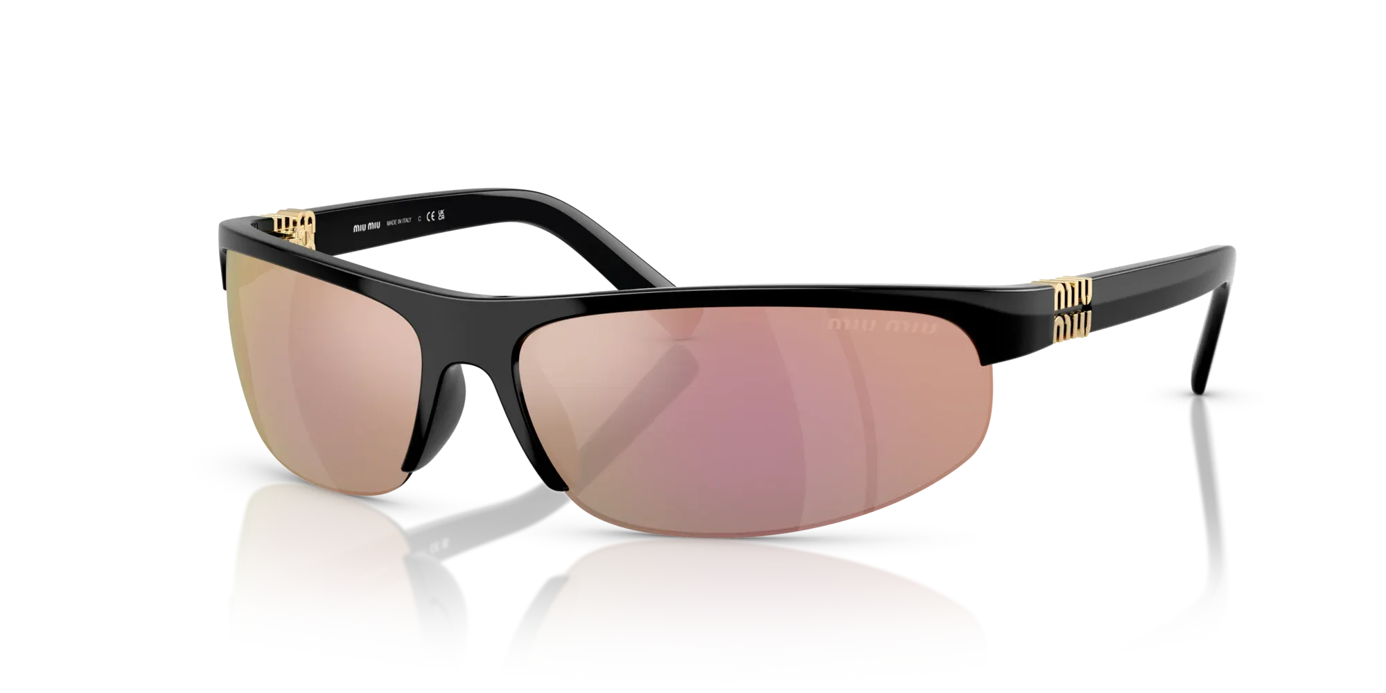 Occhiali da sole da donna Miu Miu MU A02S 1AB90J - Nero - Pistilleria