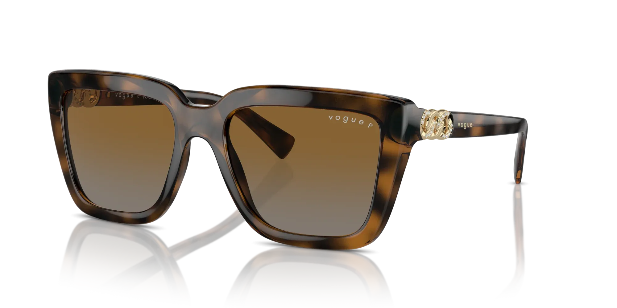 Occhiali da sole da donna Vogue VO5575SB 2386T5 Top havana scuro/marrone chiaro Polarizzati - Pistilleria