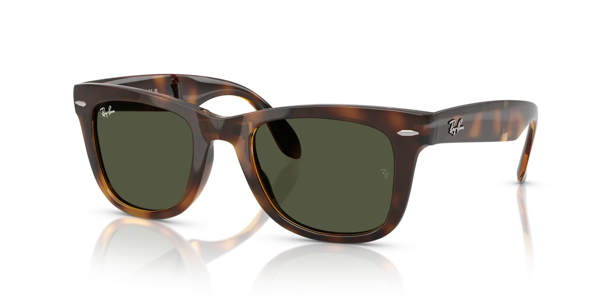 Occhiali da sole da uomo Ray-Ban RB4105 Folding wayfarer 710/31 Havana - Pistilleria