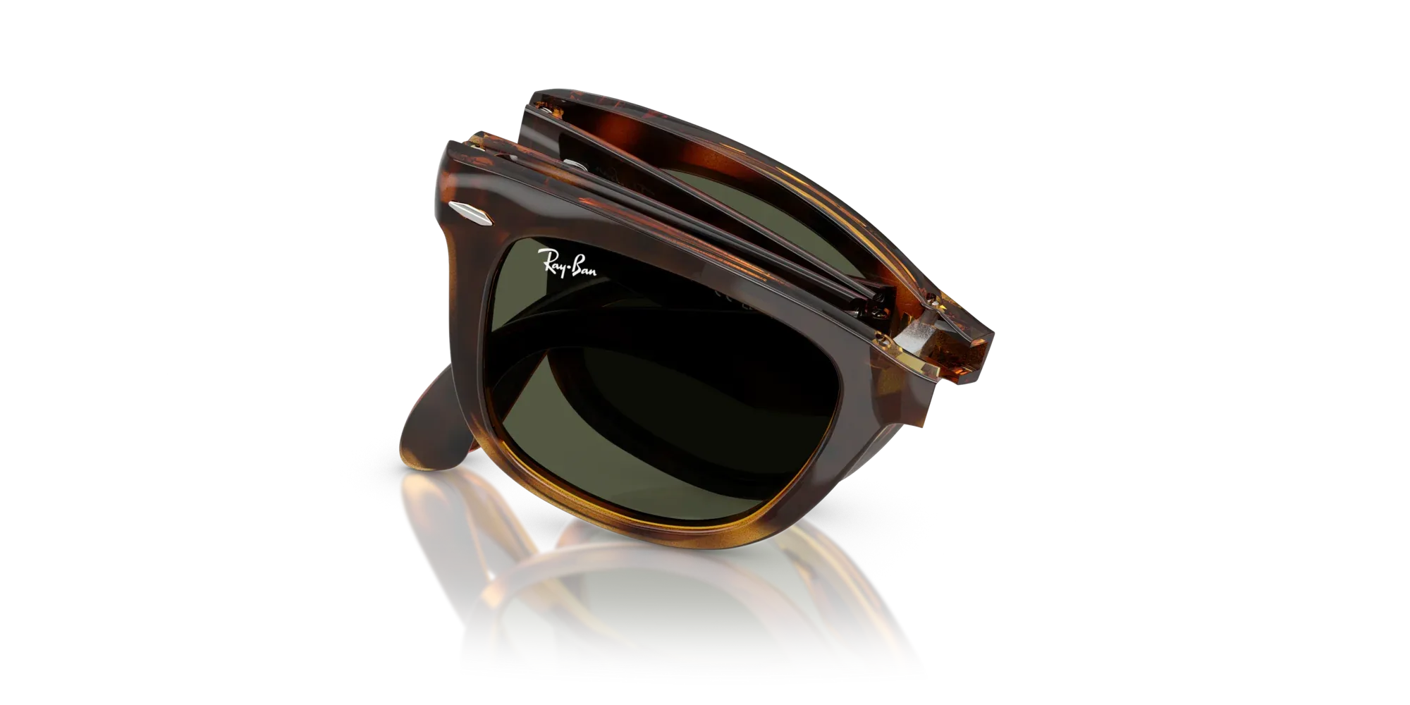 Occhiali da sole da uomo Ray-Ban RB4105 Folding wayfarer 710/31 Havana - Pistilleria