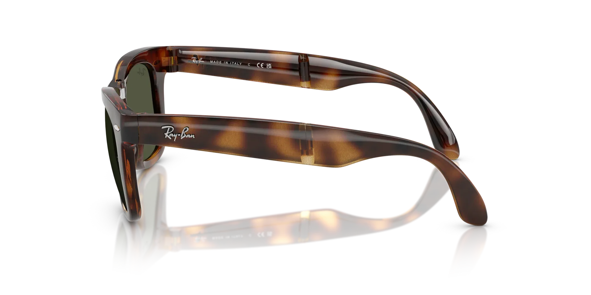 Occhiali da sole da uomo Ray-Ban RB4105 Folding wayfarer 710/31 Havana - Pistilleria