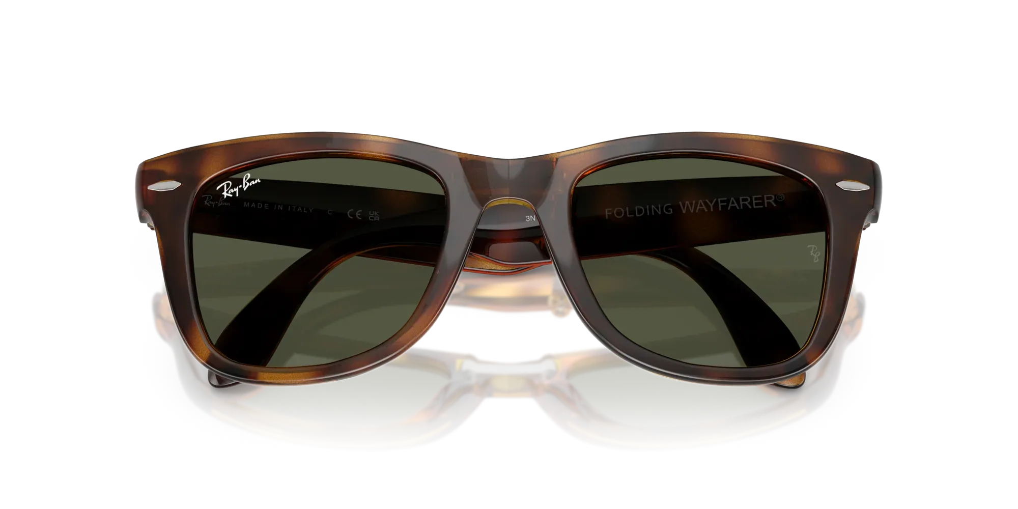 Occhiali da sole da uomo Ray-Ban RB4105 Folding wayfarer 710/31 Havana - Pistilleria