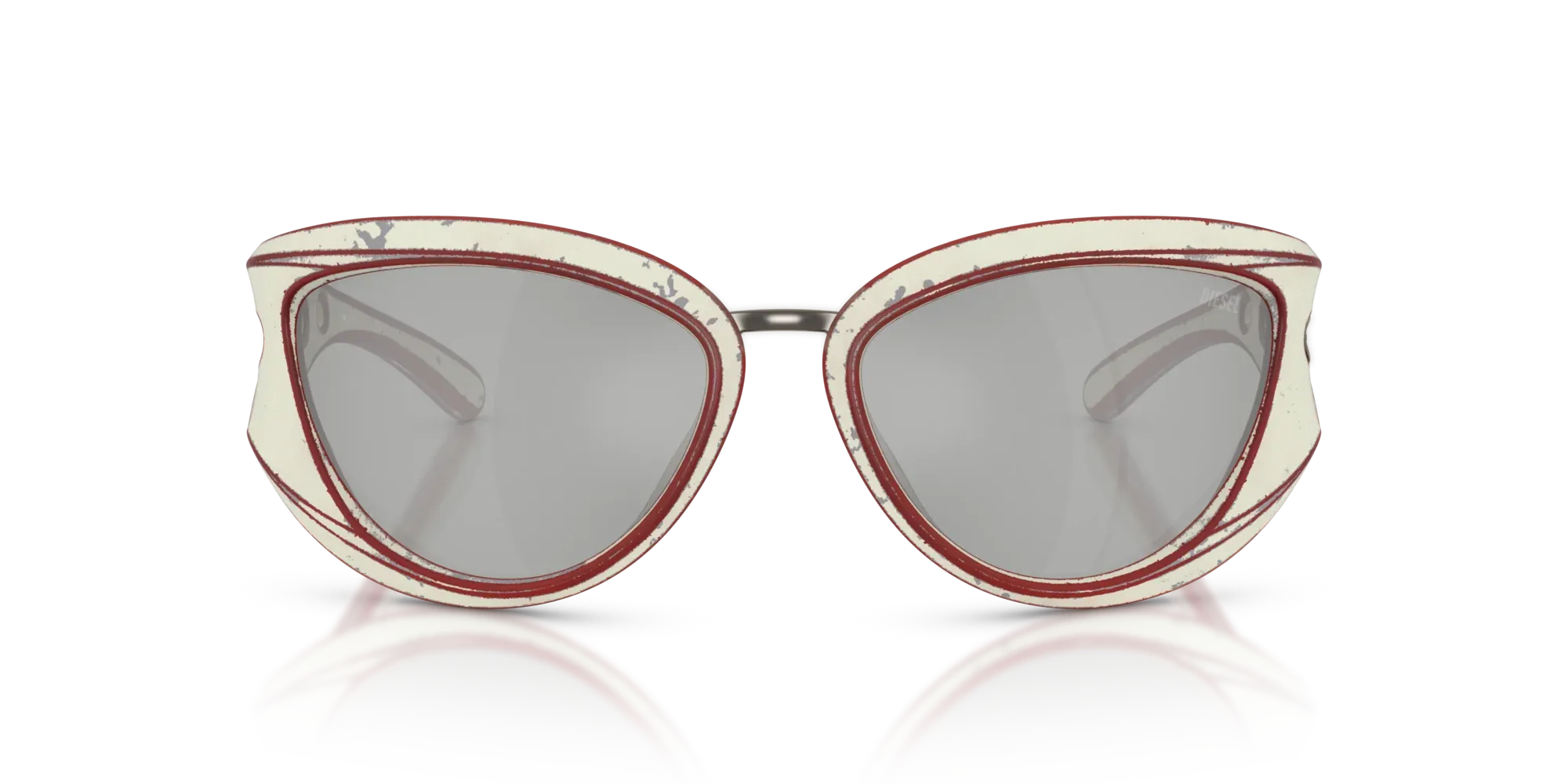 Occhiali da sole Diesel DL3007U 20108V White brushed red - Pistilleria