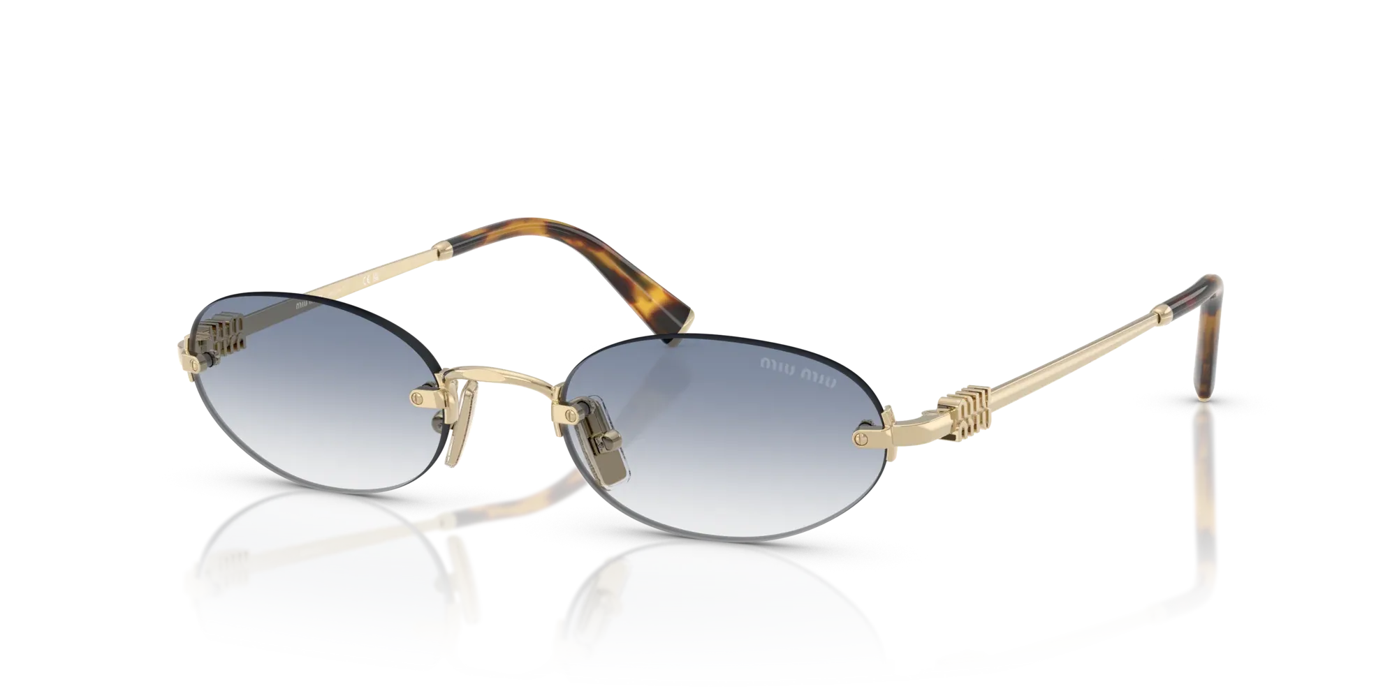 Occhiali da sole Miu Miu MU A54S ZVN80O - Oro pallido - Pistilleria