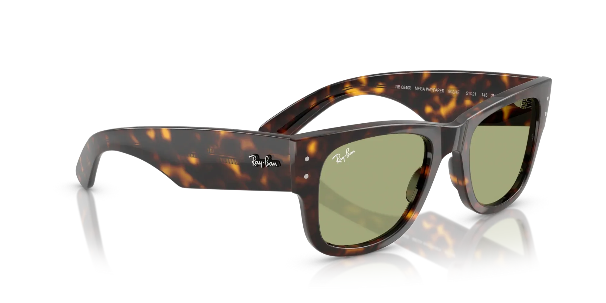 Occhiali da sole Ray-Ban RB0840S Mega wayfarer 902/4E Havana - Pistilleria