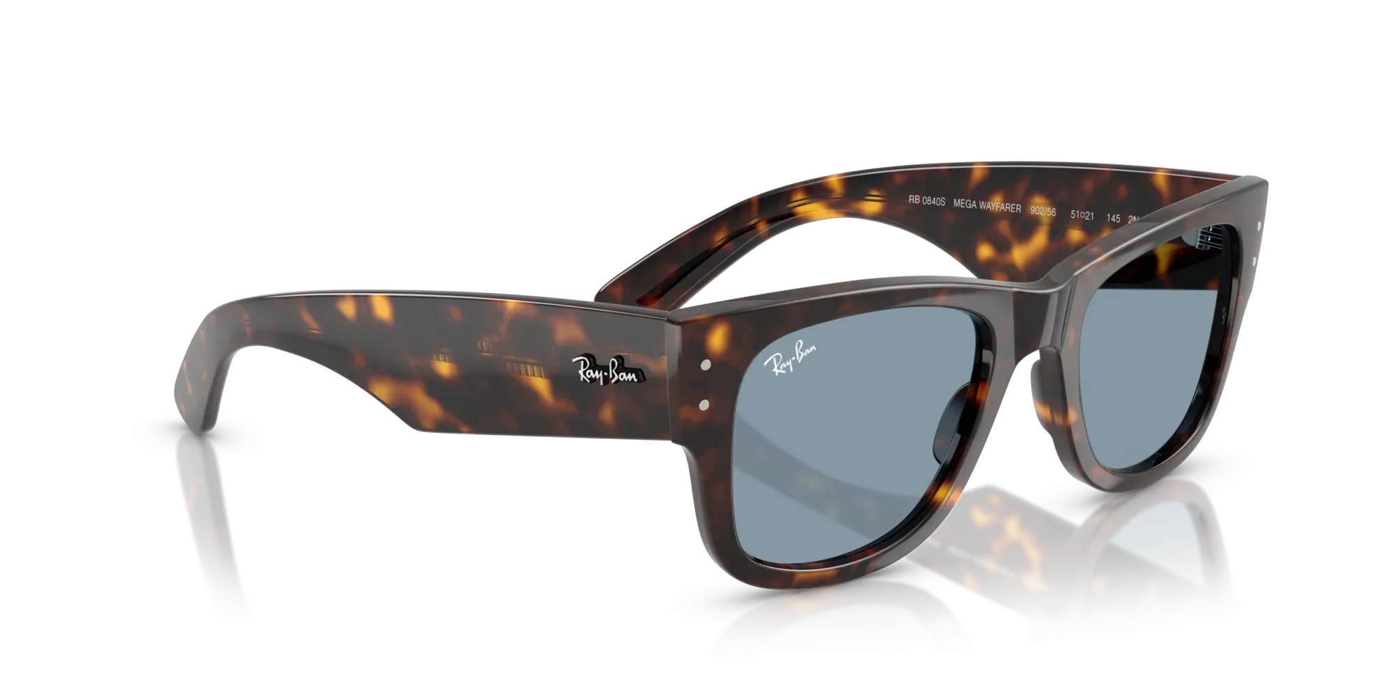 Occhiali da sole Ray-Ban RB0840S Mega wayfarer 902/56 Havana - Pistilleria