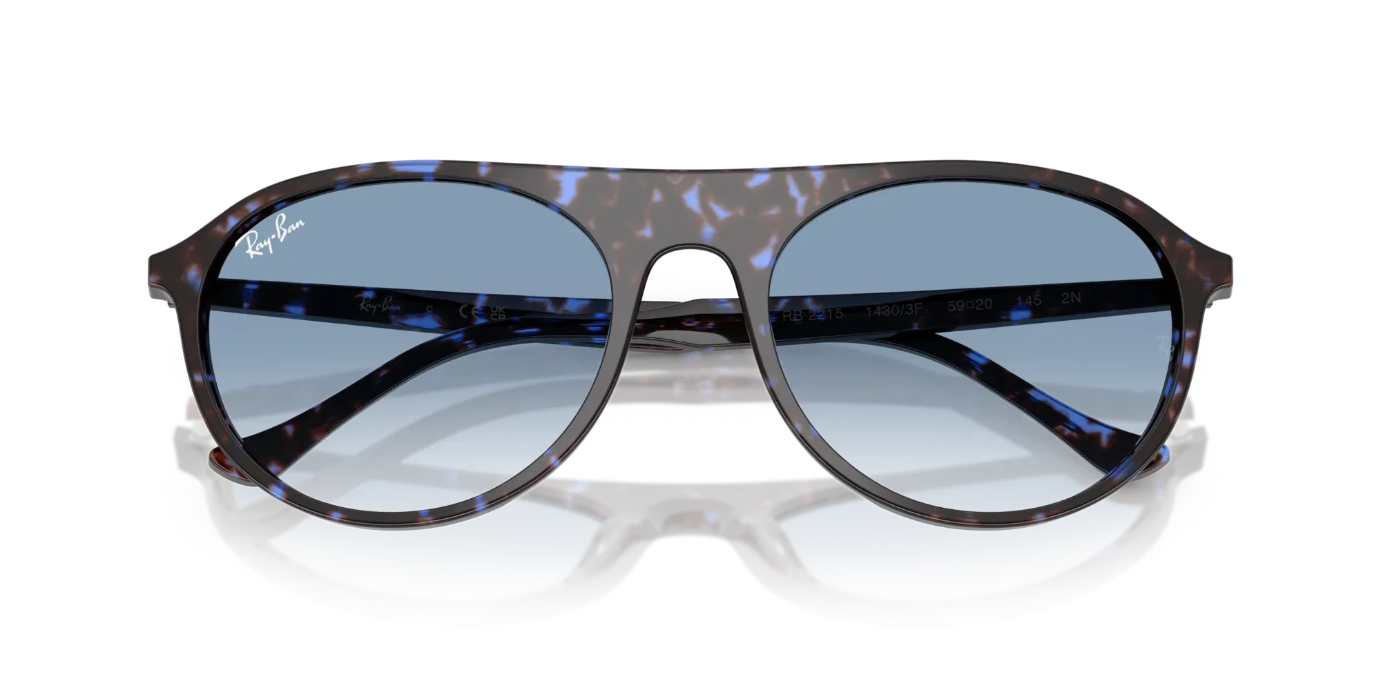 Occhiali da sole Ray-Ban RB2215 14303F Havana blu tartarugato - Pistilleria