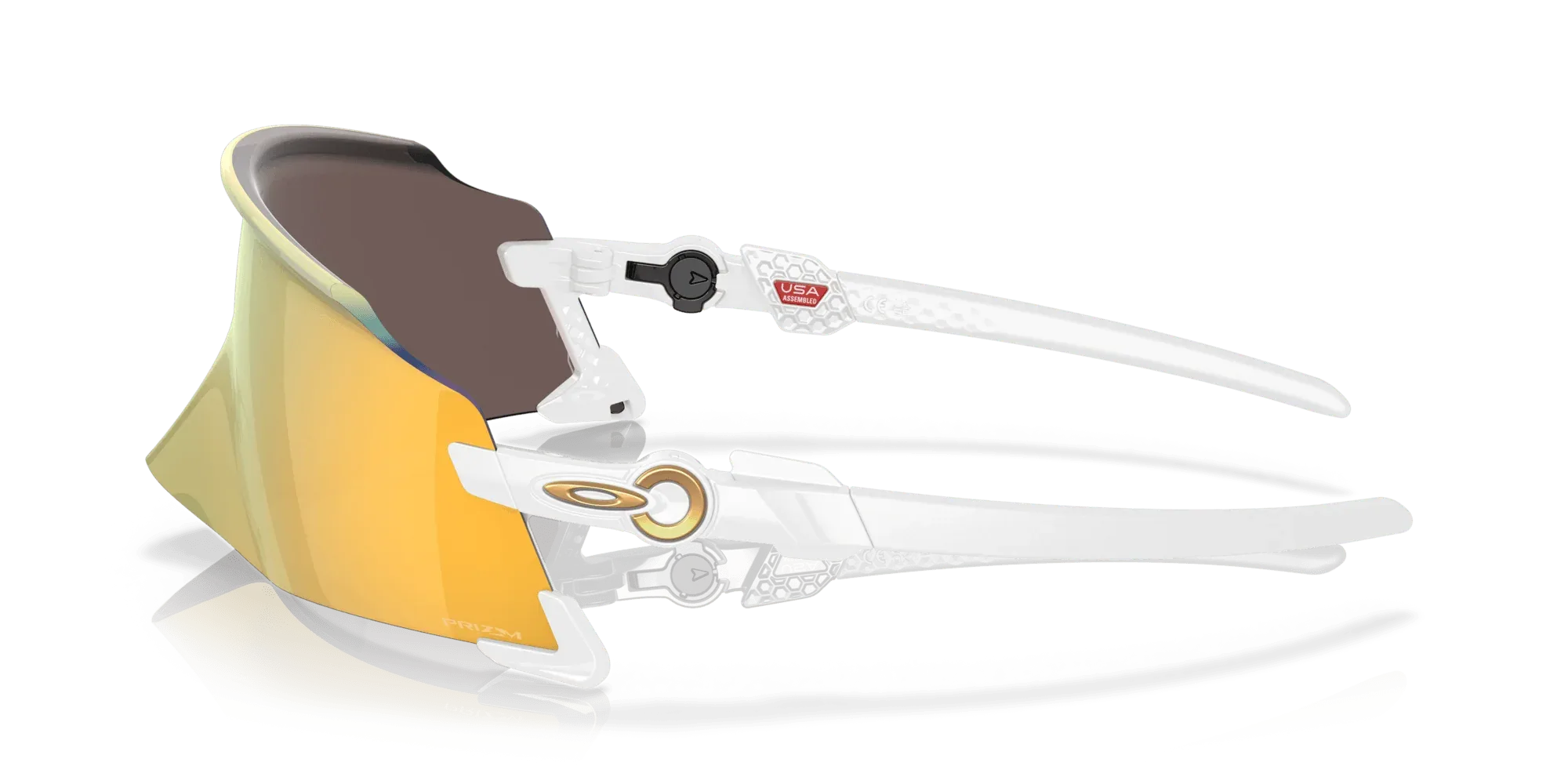 Occhiali da sole sportivi Oakley Kato Cavendish white Prizm Gold 24K - Pistilleria