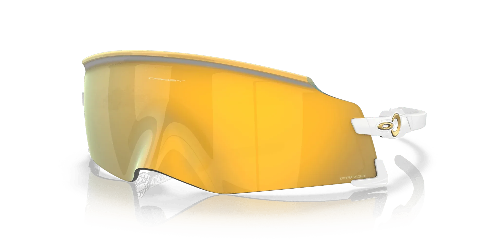 Occhiali da sole sportivi Oakley Kato Cavendish white Prizm Gold 24K - Pistilleria