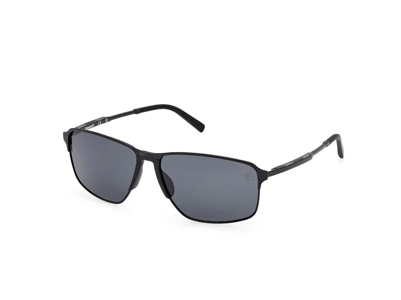 Occhiali da sole da uomo Timberland TB00040 02D Nero Opaco Polarizzati