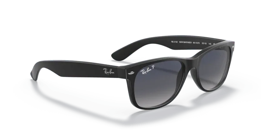 Ray-Ban RB2132 Wayfarer matte black polarizzato - Pistilleria