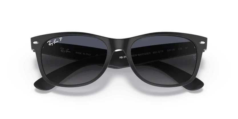 Ray-Ban RB2132 Wayfarer matte black polarizzato - Pistilleria