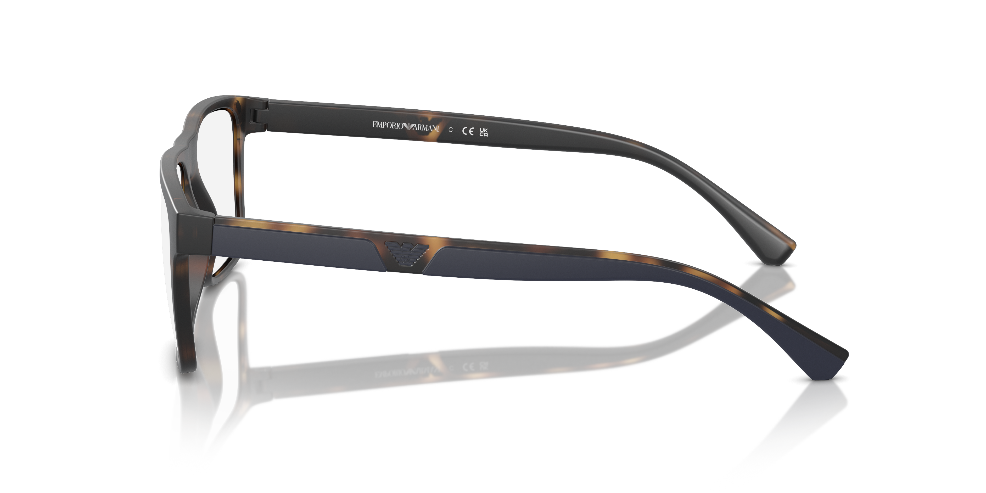 Occhiali da vista con clip-on Emporio Armani EA4115 50891W Havana opaco