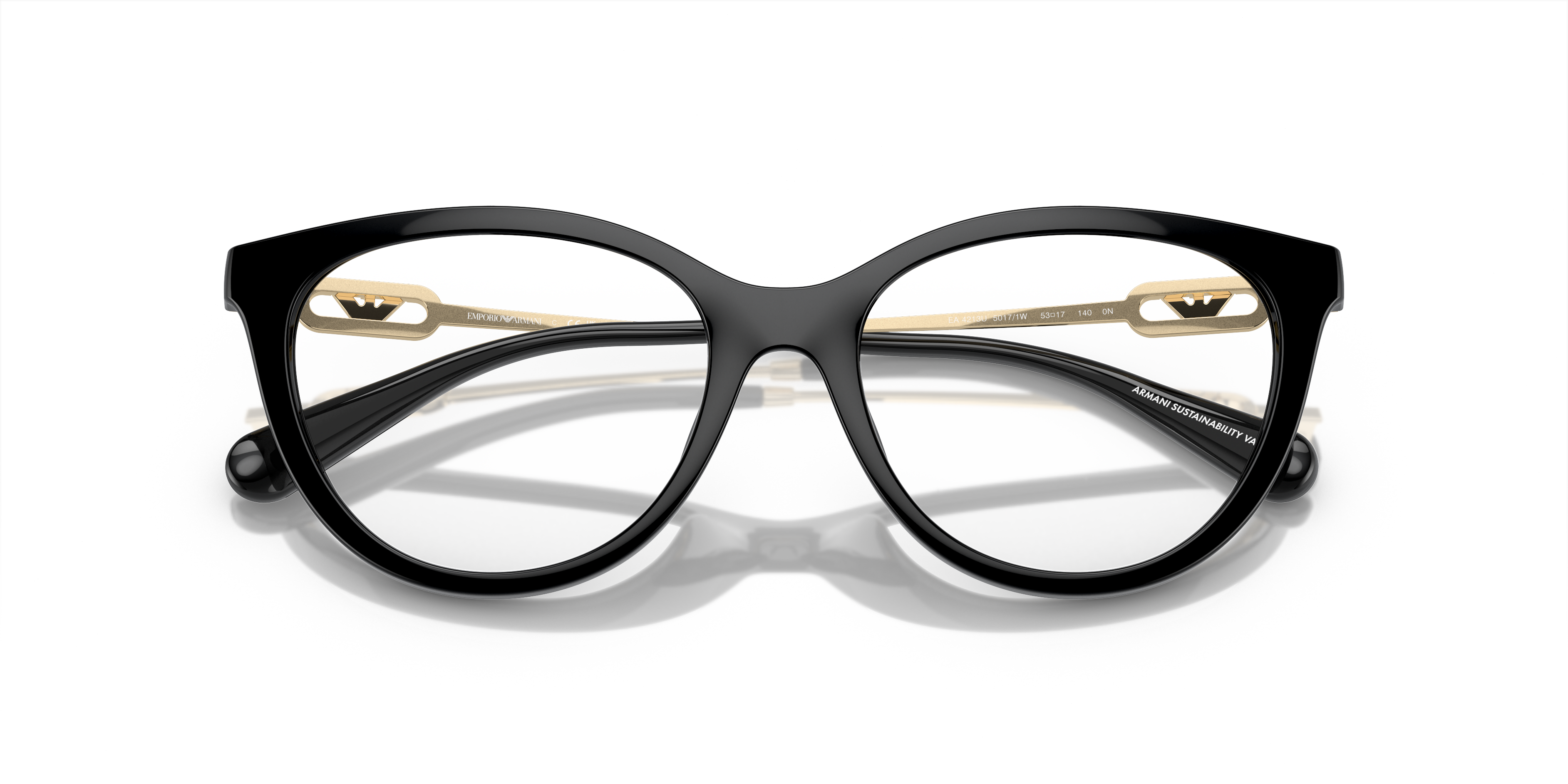 Occhiali da vista con clip-on Emporio Armani EA4213U 50171W Nero lucido