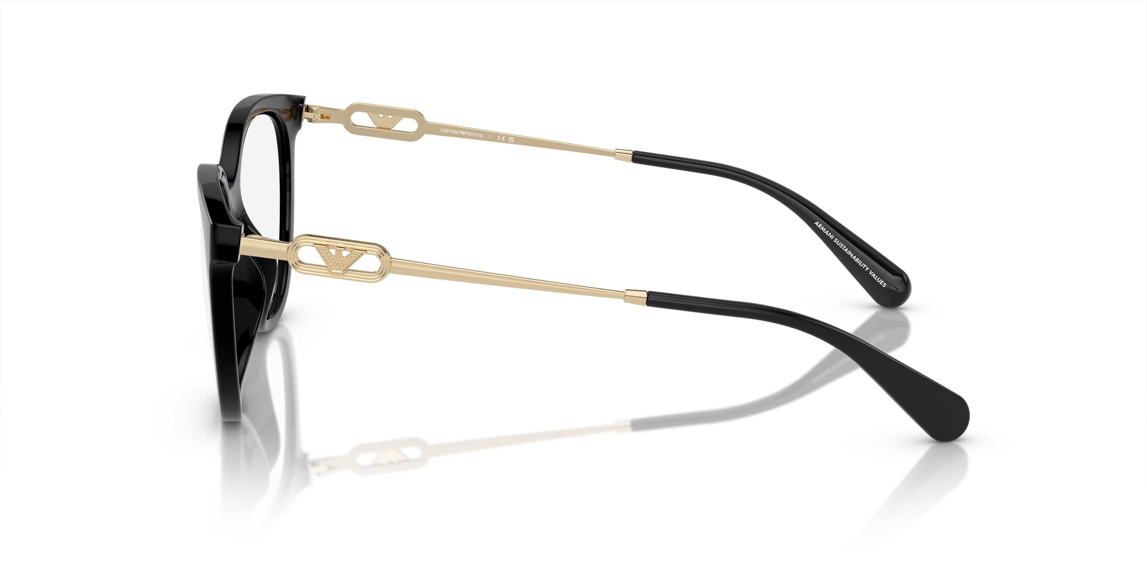 Occhiali da vista con clip-on Emporio Armani EA4213U 50171W Nero lucido